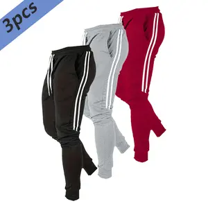 Men's athletic pants with adjustable drawstring waistband, straight-leg jogger style, all-season casual activewear for teens & young adults - comfortable lounge or everyday wear with a modern sporty design featuring side stripes