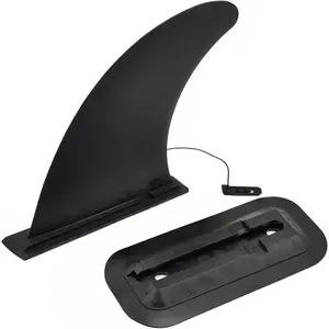 Detachable Black Center Fin Kayak Rudder Kit Skeg Tracking Fin for Inflatable Canoe, Stand Up Paddle SUP Boards and Surfboard