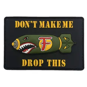 Dropping F Bomb Patch [3D-PVC Rubber -“Hook” Fastener -DB2]