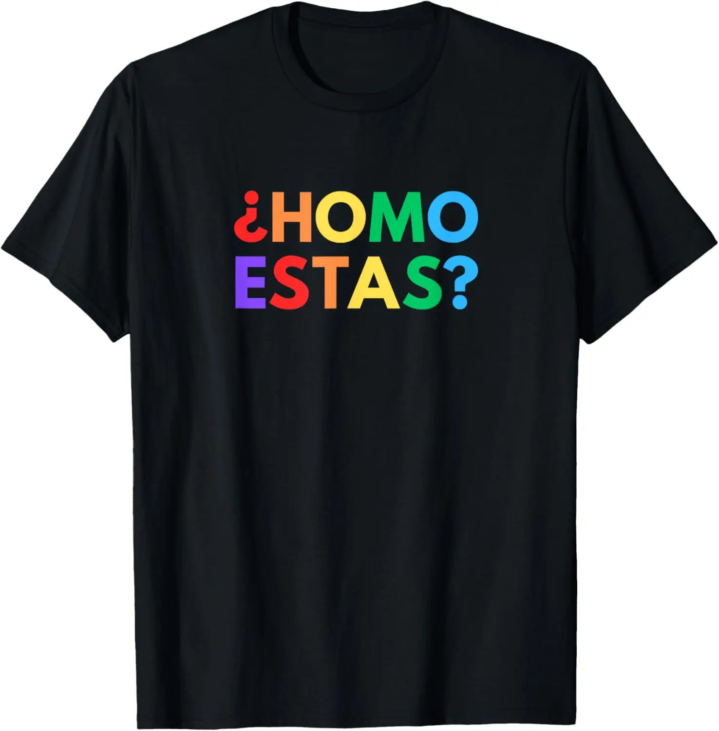 Homo Estas Funny Spanish Gay Pride Novelty LGBTQ+ Y2K Meme T-Shirt Pure Cotton Graphic Tees Menswear Top: Gifts for Men & Women, Natural, Shortsleeve