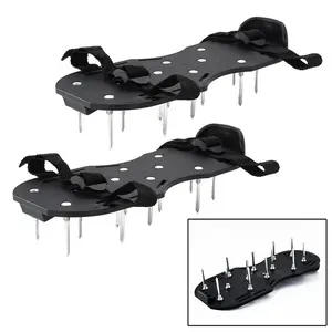 Lawn Aerator Shoes Garden Grass Aerator Nail Shoes with 26 Nails and Adjustable Straps, Effective Healthy Lawn Soil Aeration Machine