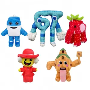 5Pcs Steal a Brainrot Plushies Set, Blue 67 & Strawberry Elephant Stuffed Toys, Funny Viral Meme Plush Pillow, Soft Huggable Doll for Gamers, Best Valentine's Day Gift for Boyfriend & Kids