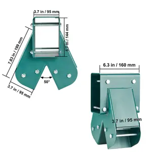 Father's Day Gift VEVOR A-Frame Middle Swing Set Brackets, Heavy Duty Carbon Steel Swing Set Hardware with Mounting Hardware, DIY Swing Set Bracket Swing Set Kit for 4x4 Legs & 4x6 Beam, Green