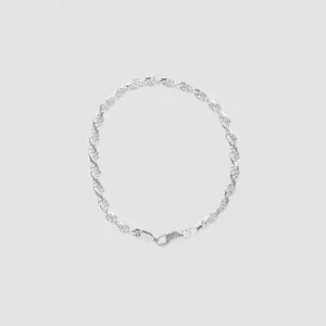 Sterling Silver Rope Bracelet - 4mm