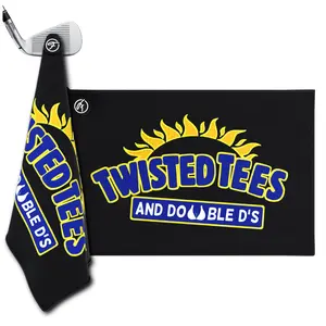Fore Show Magnetic Golf Towel (Twisted Tees) Waffle Microfiber with Magnet for Golf Bags, Carts & Clubs - 24” x 16” Funny Golf Gift Accessory For Men