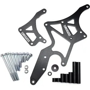 LS Engine Serpentine Bracket Alternator & Power Steering Pump Swap Conversion for Chevrolet LS1 LS2 LS3 LS6 LS7 Engines, 4.8L, 5.3L, 6.0L, 6.2L Truck & SUV Engines (Black)