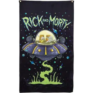 Calhoun Rick and Morty Indoor Wall Banner (30" by 50") (Space Cruiser)