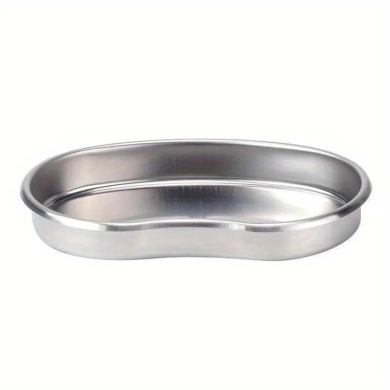 Stainless Steel Tray, 1 Count Curved Forceps Tray, Durable Storage Box for Medical Instruments, Tray for Changing Dressings in Beauty Salons and Laboratories, Organiser