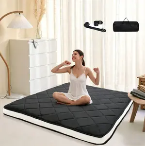 【mothersdaygift】[Extra Storage Bag] Lilypelle Japanese Floor Mattress Futon Mattress, Foldable Mattress Topper Thicken Tatami Mat Roll Up Mattress, Folding Sleeping Pad Breathable Floor Lounger Guest Bed for Camping Couch, Twin Full Queen