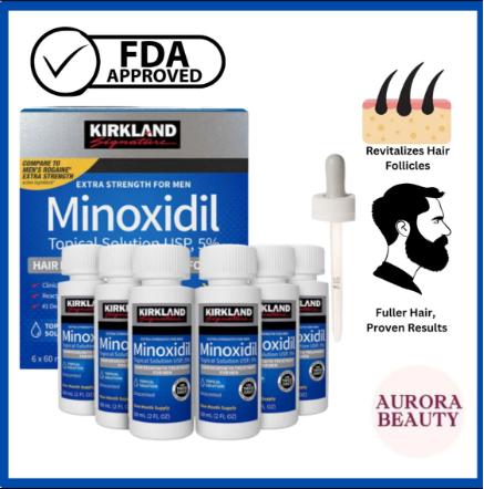 3pcs Kirkland Signature 5% Minoxidil Extra Strength Hair Regrowth Treatment - Men's USP Topical Liquid with Dropper, PeppermintCastor Rosemary Biotin Haircare Formula 3pcs Kirkland Signature 5% Minoxidil Extra Strength Hair Regrowth Treatment - Men's USP Topical Liquid with Dropper, PeppermintCastor Rosemary Biotin Haircare Formula