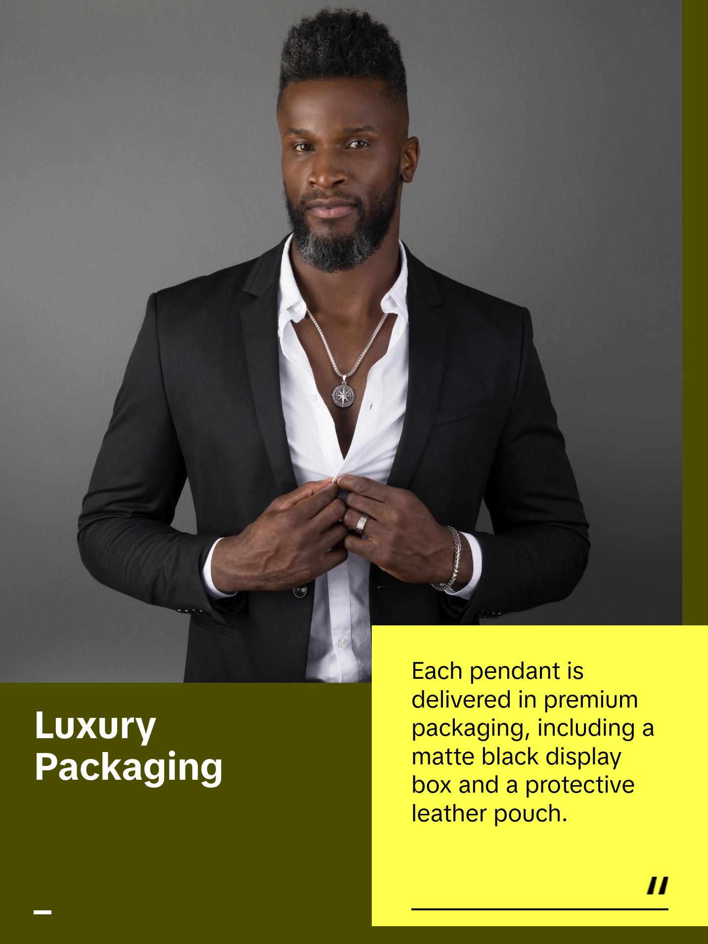 Voyager, Silver Compass Pendant