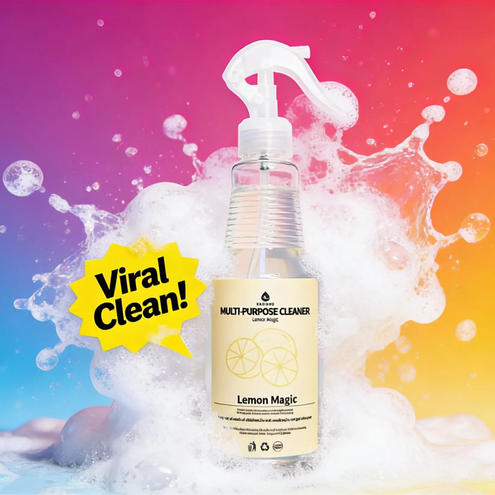 SAKIDOO multipurpose cleaner Clean Biodegradable Multi-functional Cleaner - 17 floz ounces - Multi-purpose cleaning spray, suitable for various surfaces such as kitchens, countertops, furniture, floors, homes and household environments.