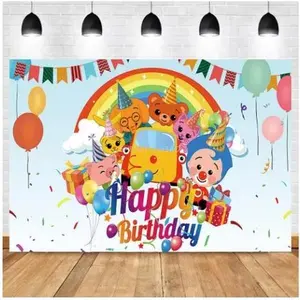 Plim Background Kids Birthday Party Photography Backdrops - Baby Shower Decoration Cartoon Rainbow, Multiple Sizes Ideal For Birthday Parties, Children's Rooms, Home Decoration, And Gifts For Friends And Family