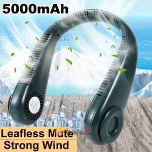 USB Portable Neck Hanging Fan Cooling Air Cooler Little Electric Air Conditioner