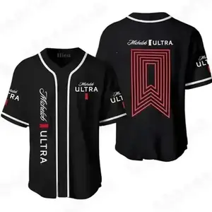 Michelob Ultra Baseball Jersey Black #2, Gift For Friends Drinking gift for him gift for het birthday gift halloween Beer Baseball Jersey