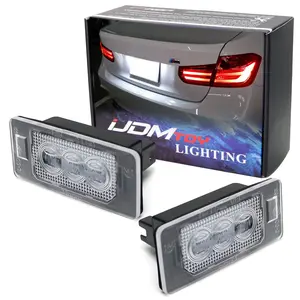 iJDMTOY 3W Full LED License Plate Light Kit For BMW 1 2 3 4 5 Series X5 X6, Powered by 3 Super Bright White LED Lights & CAN-bus Error Free