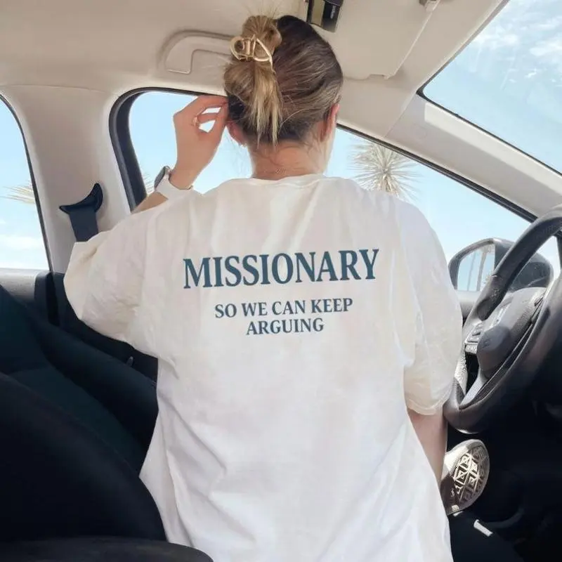 Missionary so we can keep arguing shirt, Adult comedy, Trendy Shirt, Unhinged shirt, Couples shirt, Funny shirt, Relationship shirt