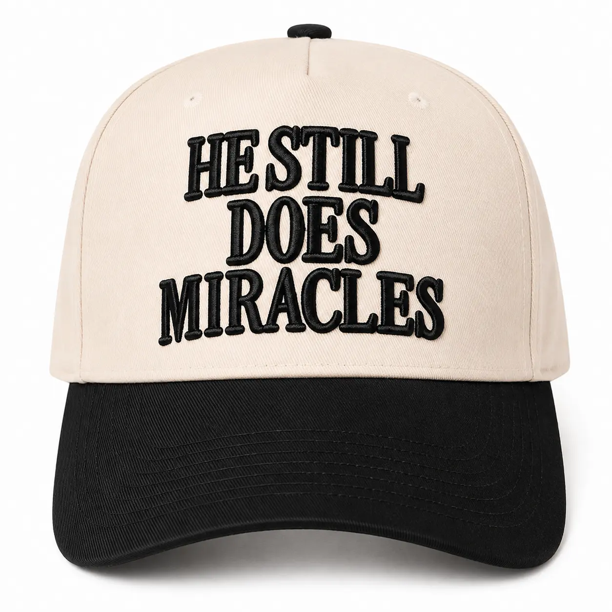 He Still Does Miracles Embroidered Trucker Hat – Adjustable 2 Tone Cap for Men Women