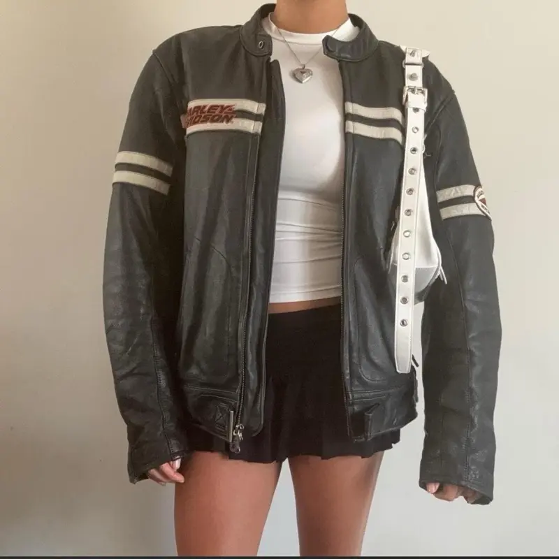 Genuine leather vintage Harley Davidson leather jacket