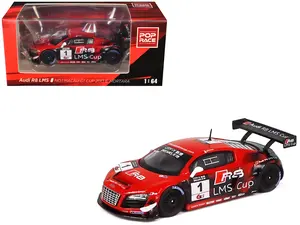 Audi R8 LMS #1 Edoardo Mortara Winner "Macau GT Cup" (2013) 1/64 Die Cast Model Car by Pop Race