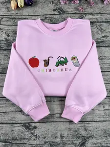 Chihuahua Embroidered Sweatshirt, Mexico Culture Machine Embroidery , Burrito sweatshirt