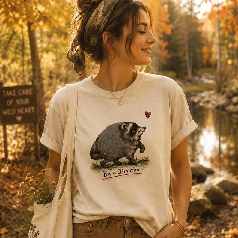 Comfort Colors Jimothy Raccoon Shirt, Viral Seattle Raccoon Tee, Whimsical Watercolor Wildlife T-Shirt