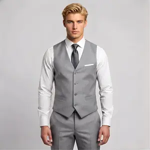 Timeless Grey Men’s Suit Vest – Perfect for Office Meetings, Date Nights, Parties & Formal Events