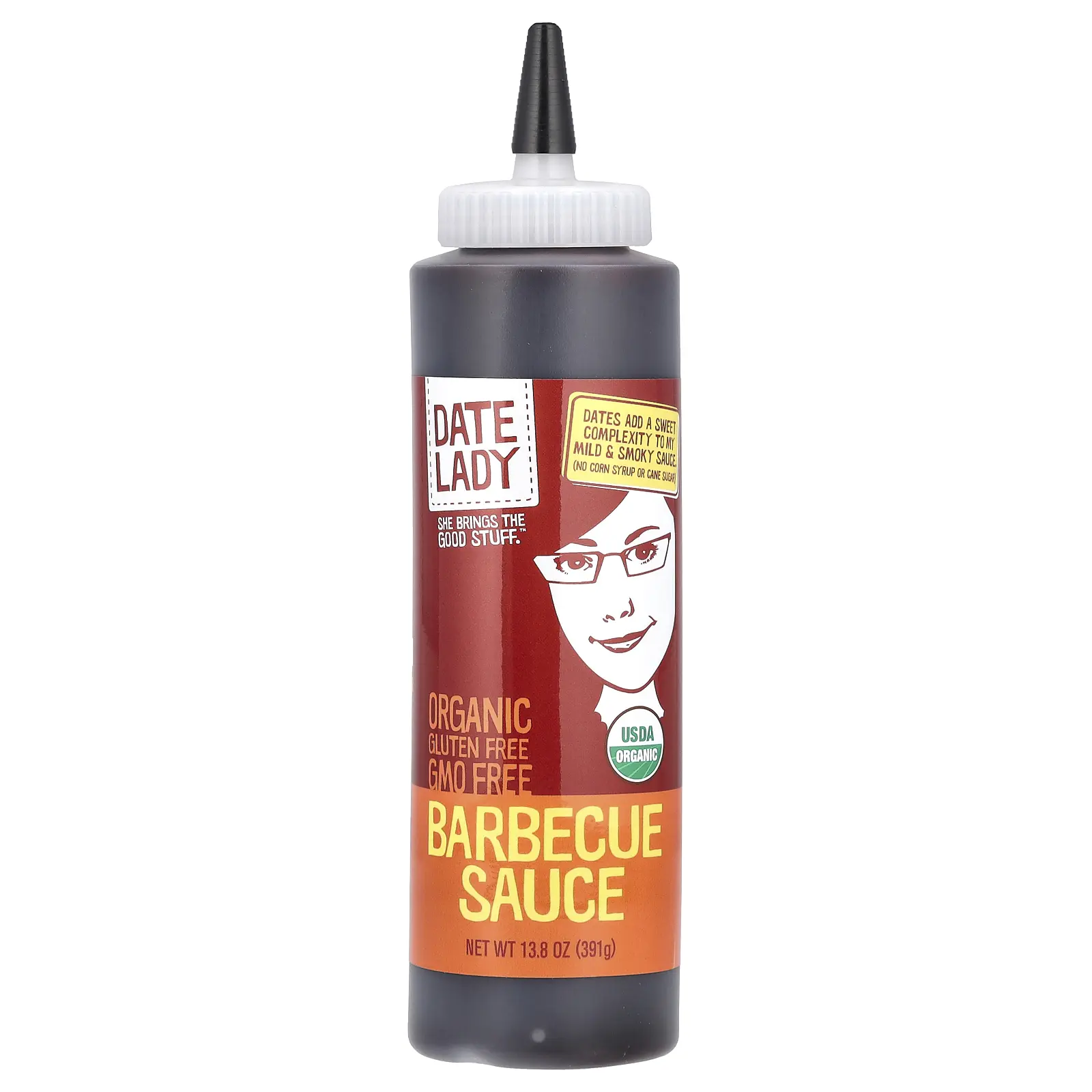 Date Lady Organic Barbecue Sauce, 13.8 oz (391 g)