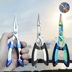 Indispensable fishing accessories for outdoor enthusiasts - Multifunctional stainless steel fishing pliers with scissors, bait cutter and hook remover/J9
