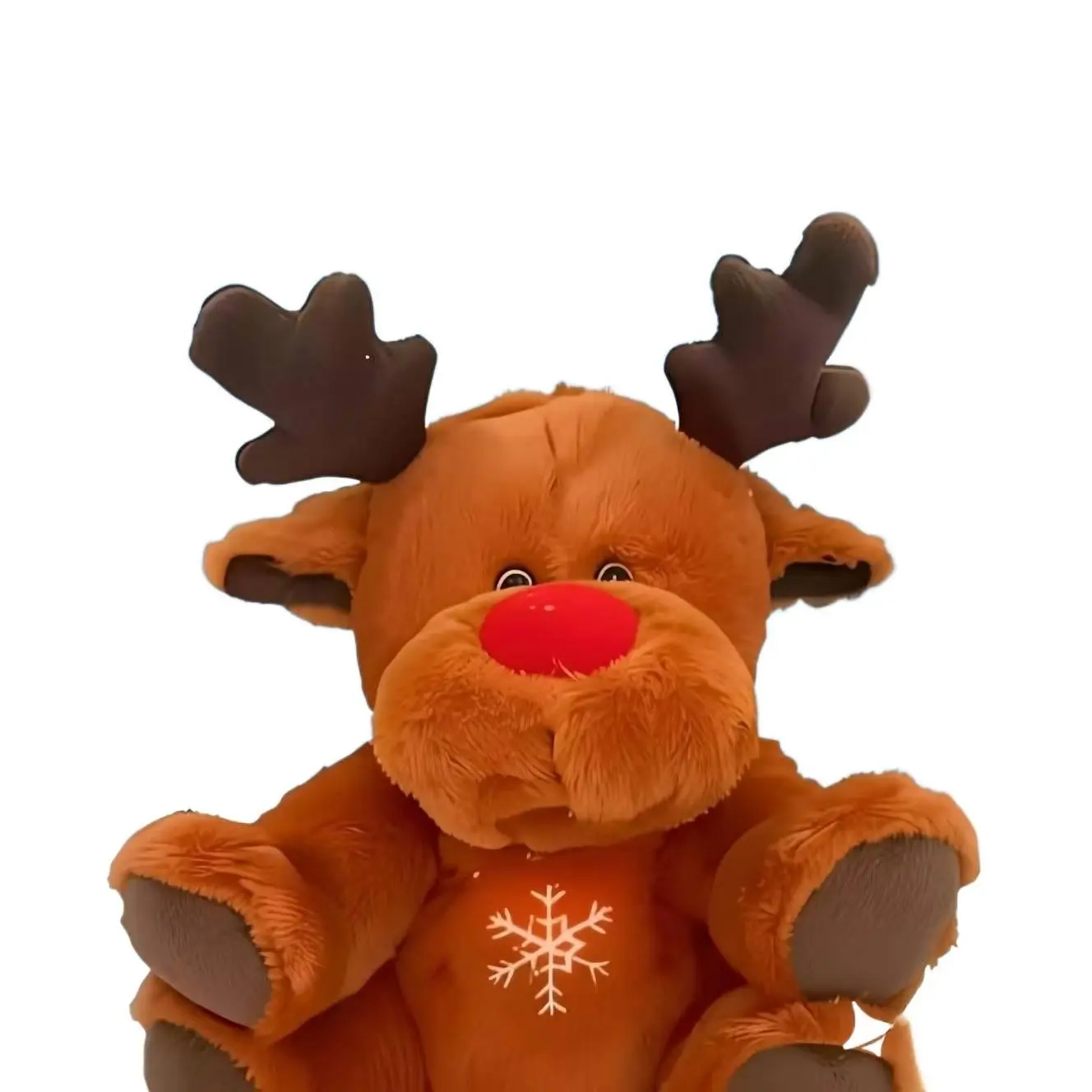 Breathing Christmas-themed brown reindeer
