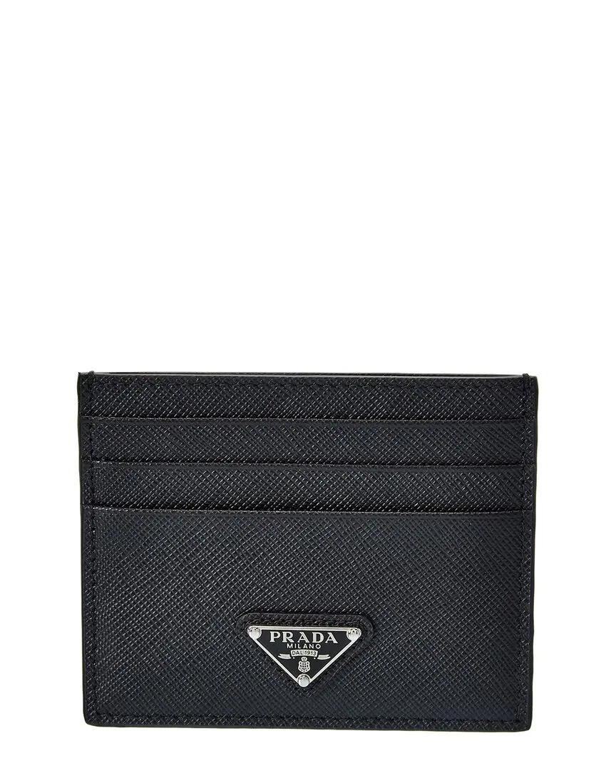 Prada Logo Saffiano Leather Card Case