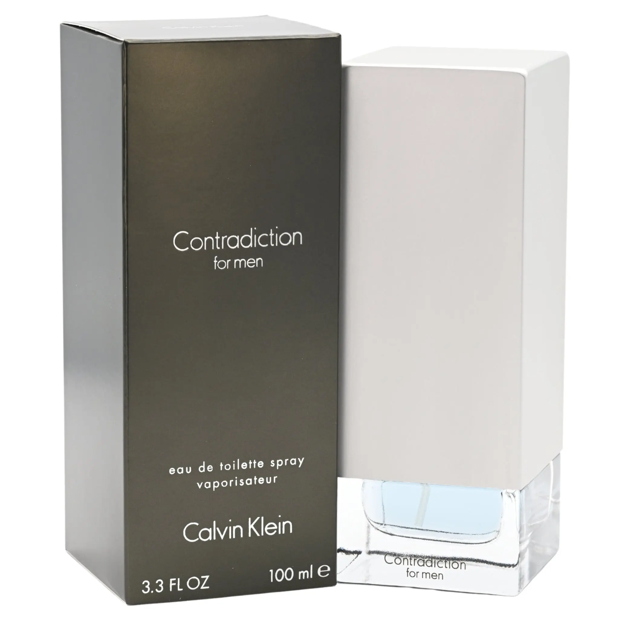 Calvin Klein Contradiction Men's Eau de Parfum, Aromatic Amberwood, Lime, and Sage Fragrance Spray, 3.4 fl oz, Fragrance Scent Blend