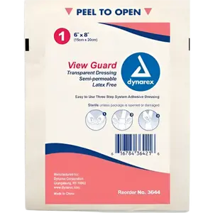 Dynarex View Guard Transparent Dressing (6x8") (Box of 10)