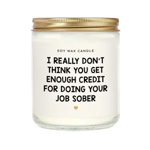 Christmas Best Boss Gifts for Women & Men, Birthday Gifts for Work Bestie, Coworkers, Manager - Handmade Lavender Scent Natural Soy Wax Relaxing Pressure Candles