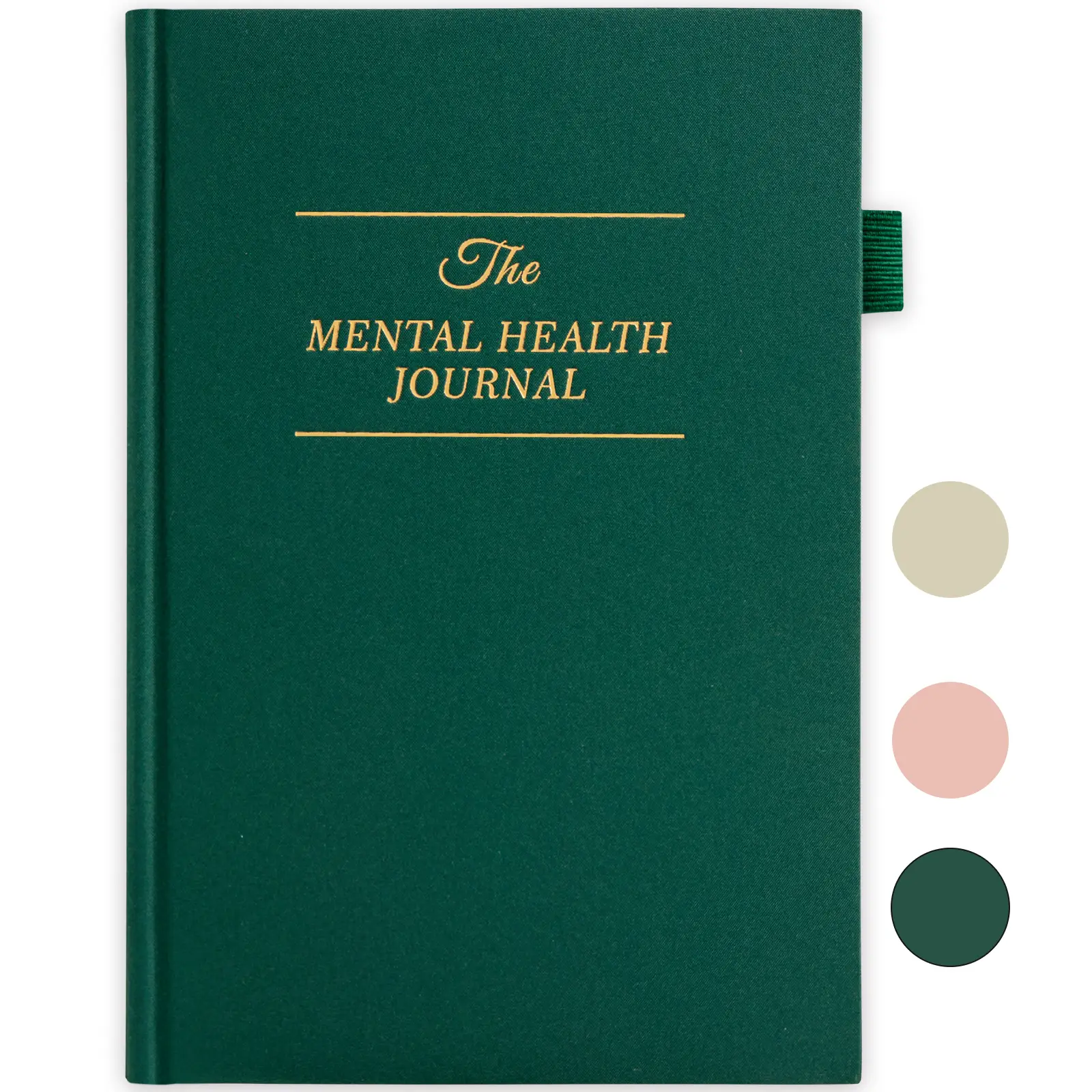 Mental Health Journal, Anxiety & Guided Journal for Women (A5 Size)-Dark Green