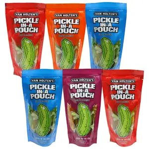 Van Holten's Pickles Variety Pickle-In-A-Pouch Sampler 6 Pack - 4 Distinct Flavors Portable Ready-to-Eat Ideal For Everyday Snacking