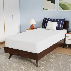 10 Inch Bamboo Charcoal Gel Memory Foam Mattress CertiPUR-US Certified Removable Soft Cover Twin mattresses for Bed Frame, Bunk Bed, Trundle, Daybed,WhiteSimple and comfortable