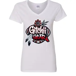 Red flower -v neck - new