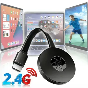 1080P Wireless HDMI Transmitter and Receiver, 2.4G Screen Mirroring Adapter for Phone/PC to TV/Projector, Supports Airplay/Miracast/DLNA for Movies