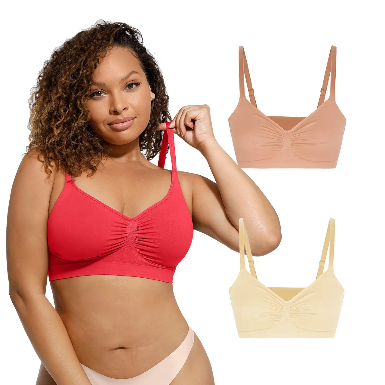 Puce Red & dark skin & Light Beige
