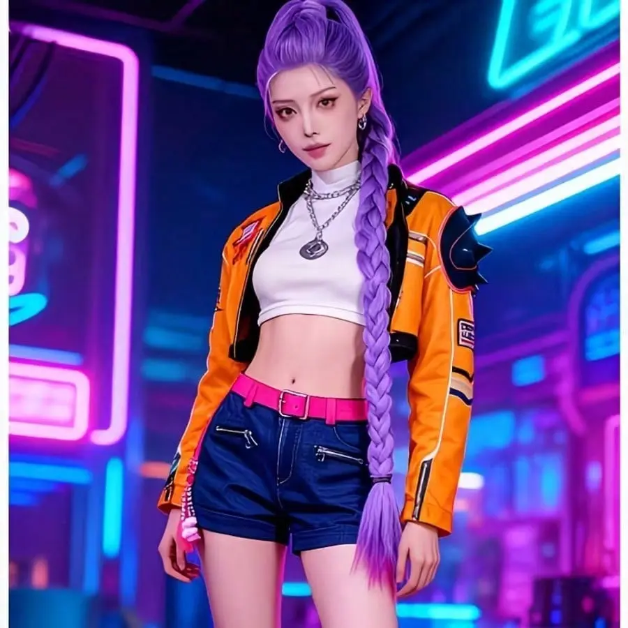 Heat-Resistant Cosplay Wig, Long Straight/ Braided, Halloween Carnival Anime Party, Synthetic Fiber Full Headpiece, Party Wigs