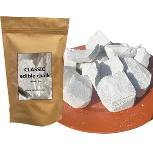 [Black Friday Sale - Big Deals] Classic Natural Edible Chalk Organic Crunchy White Chalk Chunks for Eating, Pica Cravings, and ASMR Pure Ukrainian 4oz (115g)