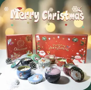 Christmas fragrance candle in jar - A joyful season filled with winter greenery - Comes with a beautiful gift box, especially suitable for Christmas/gifts for special occasions