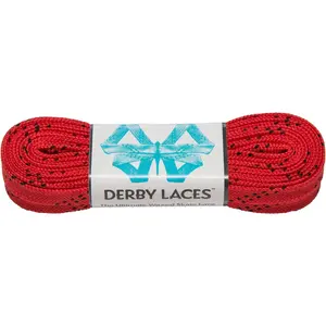 Derby Laces Red 84 Inch Waxed Skate Lace for Roller Derby, Hockey and Ice Skates, and Boots