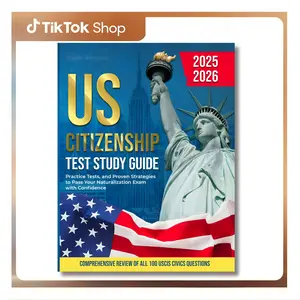 US CITIZENSHIP TEST STUDY GUIDE 2025-2026: Comprehensive review of al100 uscic civics questions (A book with everything you need to face the ... every detail to pass the exam with ease.) --  David Martinez -