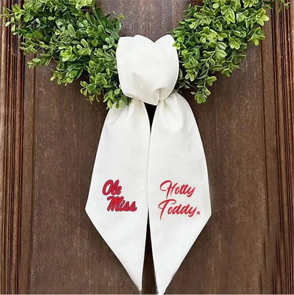 Ole Miss Embroidered Wreath Sash