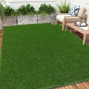 Artificial Grass Rug Indoor Outdoor Rug, 5x8Ft  Grass Rug Synthetic Grass Mat  Grass Mat with Drainage Holes  Grass Rug for Pet, Garden Lawn Landscape, 5x8Ft