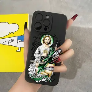 Jesus Pattern Phone Case, Anti-drop Cellphone Protective Case, Total Protective Shockproof Mobile Phone Cover for iPhone 11 12 13 14 15 16 Pro Max/Pro/Plus Protection Casing