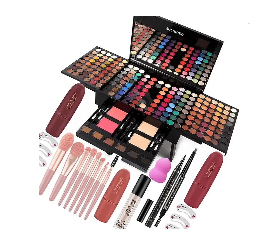 190 Colors Makeup Kit,Professional Makeup Kits for Women Full Kit,All in One Makeup Set for Women&Beginner,Include Eyeliner/Eyeshadow/Lipstick/Compact Powder/Glitter Powder/Makeup Brush