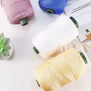 200m 3mm Summer Ice Yarn - DIY Crochet Thread for Bags Hats Shoes Craft Accessories